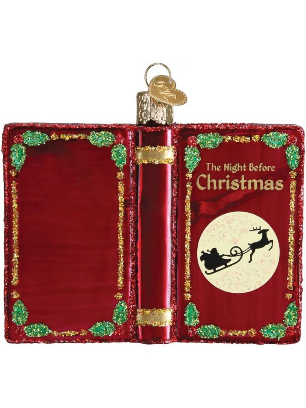 Handcrafted Glass Blown Ornament - The Night Before Christmas Tree Decor